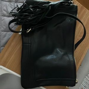 Banana Republic black leather crossbody bag